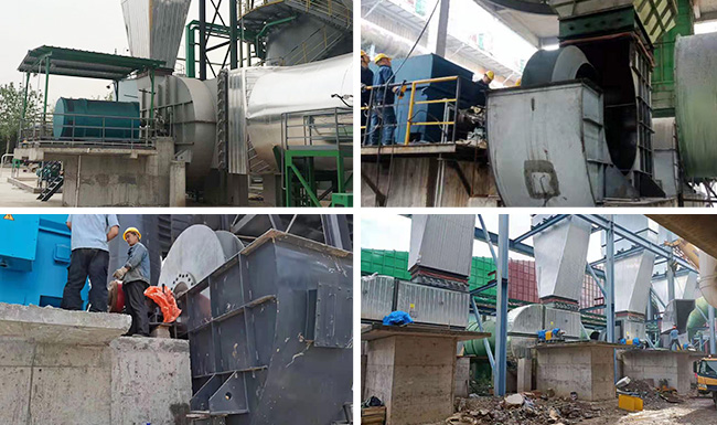 Ac Motor Anti Explosion Cement Kiln High Temperature Centrifugal Fan