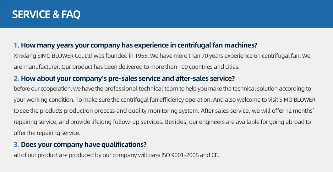 Customized High Efficiency Medium Pressure Centrifugal Fan Blower Industrial Series 18