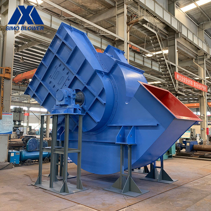 Double Suction Centrifugal Fan SIMO Primary Air Fan In Boiler Blue