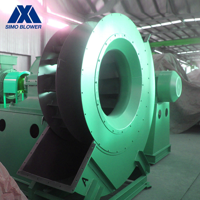 Green Stainless Steel Centrifugal Blower CFB Boiler Fan For Cement Industry